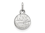 Rhodium Over Sterling Silver NHL LogoArt New York Islanders Extra Small Pendant