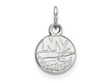 Rhodium Over Sterling Silver NHL LogoArt New York Islanders Extra Small Pendant