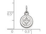 Rhodium Over Sterling Silver NHL LogoArt Winnipeg Jets Extra Small Pendant