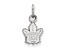 Rhodium Over Sterling Silver NHL LogoArt Toronto Maple Leafs Extra Small Pendant