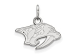 Rhodium Over Sterling Silver NHL LogoArt Nashville Predators Extra Small Pendant