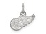 Rhodium Over Sterling Silver NHL LogoArt Detroit Red Wings Extra Small Pendant