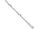 Sterling Silver Polished Dolphins with 0.5-inch Extension Children's Bracelet