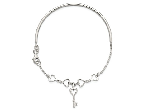 アクセサリー cantate Silver bangle Diamond Circle Bangle Bracelet Sterling Silver | Kay