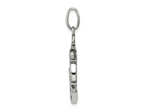 Sterling Silver Antiqued Sleigh Charm - 1251KA | JTV.com