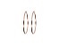 18K Rose Gold Over Sterling Silver Polished 2-1/2" Hoop Earrings