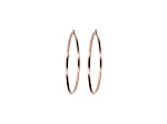 18K Rose Gold Over Sterling Silver Polished 2-1/2" Hoop Earrings