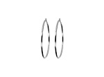 Sterling Silver Polished 2-1/2" Round Hoop Earrings