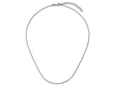 Platinum 950 Over Sterling Silver Palline 16 Inch with 2 Inch Extension Chain Necklace