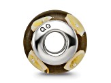 Sterling Silver Kids Yellow Hand-blown Glass Bead