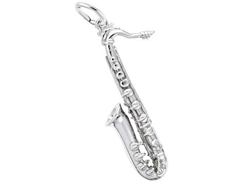 Silver Saxophone Charm - 12K25A | JTV
