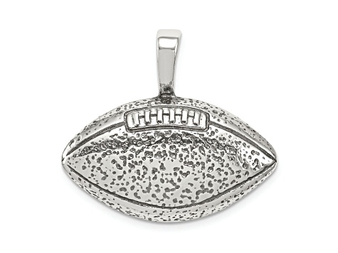 Sterling Silver Antiqued Football Pendant