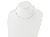 Rhodium Over Sterling Silver 5-6mm FWC Pearl with 2-inch Extensions Kids Necklace