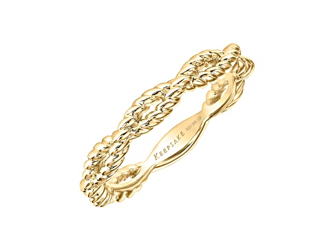 Rope Twist Stacking Ring in 18k Yellow Gold over Sterling Silver