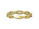Rope Twist Stacking Ring in 18k Yellow Gold over Sterling Silver