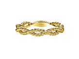 Rope Twist Stacking Ring in 18k Yellow Gold over Sterling Silver