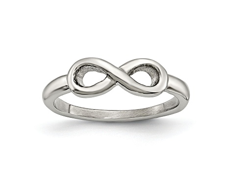 Stainless Steel Polished Infinity Symbol Ring