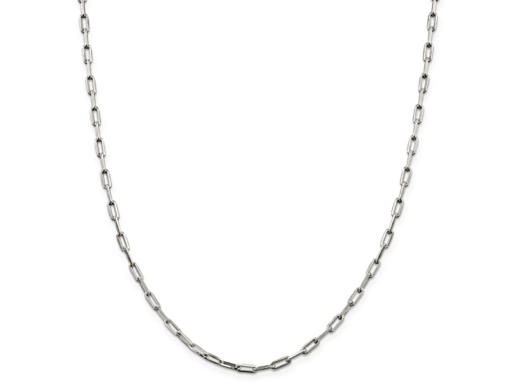 GARNI／silver925／sterling／21号 Sterling Silver 3.25mm Elongated Open Link Chain Necklace - 12RW2B