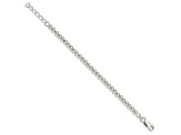 Sterling Silver Polished Beaded Chain with 1-inch Extensions Children's Bracelet