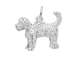 Silver Goldendoodle Charm