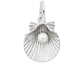Silver Shell W/ Pearl Charm
