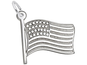 Silver USA Flag Charm