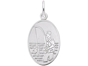 Silver Fisherman Charm