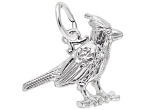 Silver Cardinal Charm