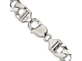 Sterling Silver 10.5mm Pavé Curb Chain