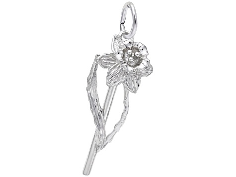 Silver Daffodil Charm