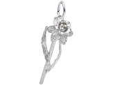 Silver Daffodil Charm