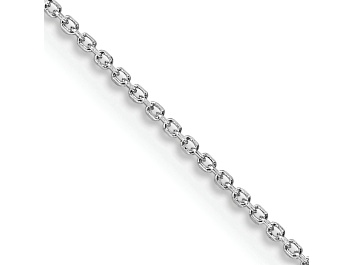 Picture of Rhodium Over Sterling Silver 1mm 8 Sided Diamond-cut Cable Chain Necklace