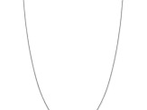 Rhodium Over Sterling Silver 1mm 8 Sided Diamond-cut Cable Chain Necklace