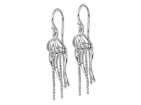 Sterling Silver Moveable Jellyfish Dangle Earrings Sterling Silver Moveable Jellyfish Dangle Earrings