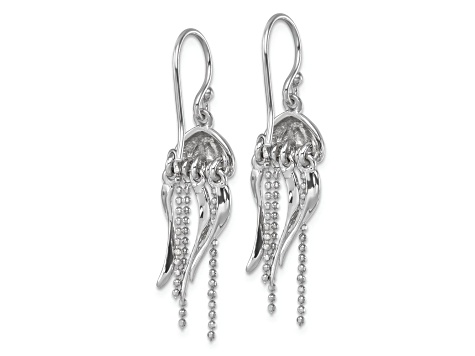 Sterling Silver Moveable Jellyfish Dangle Earrings Sterling Silver Moveable Jellyfish Dangle Earrings