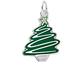 Silver Christmas Tree Charm