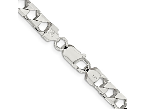 Sterling Silver 6.75mm Flat Open Curb Chain