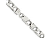 Sterling Silver 6.75mm Flat Open Curb Chain