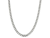 Sterling Silver 6.75mm Flat Open Curb Chain