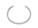 Rhodium Over Sterling Silver Polished and Domed 6mm Children's Cuff Bangle