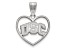 Rhodium Over Sterling Silver University of Southern California Heart Pendant