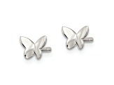 Sterling Silver Polished Butterfly Children's Post Earrings