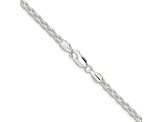 Sterling Silver 3.7mm Round Spiga Chain Necklace