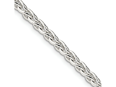 Sterling Silver 3.7mm Round Spiga Chain Necklace