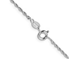 Rhodium Over Sterling Silver 1.6mm Loose Rope Chain