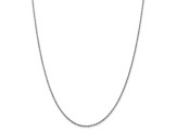 Rhodium Over Sterling Silver 1.6mm Loose Rope Chain