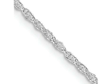 Rhodium Over Sterling Silver 1.6mm Loose Rope Chain