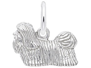Silver Shih Tzu Charm