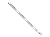 Sterling Silver 8mm Pavé Curb Chain Bracelet