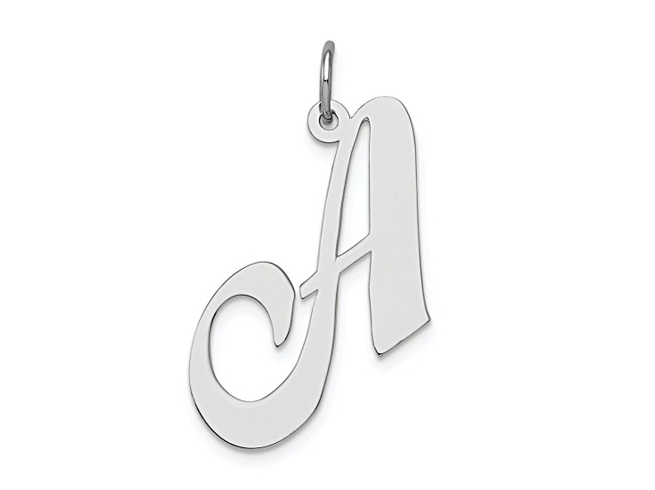 Add a Hand Stamped Silver Initial Charm / Script Font / Alphabet Intia –  CYDesignStudio